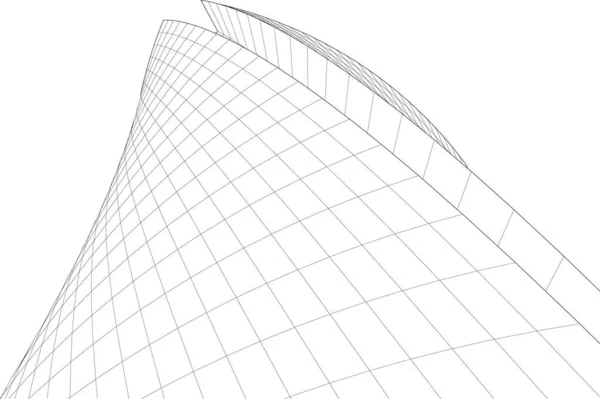 Formas Geométricas Mínimas Linhas Arquitetônicas — Vetor de Stock