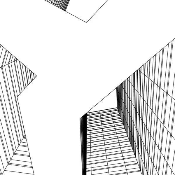 Formas Geométricas Mínimas Líneas Arquitectónicas — Archivo Imágenes Vectoriales