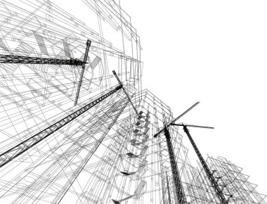 minimal geometrik şekiller, mimari çizgiler