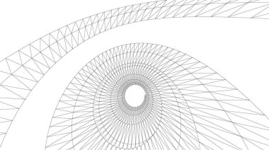 Mimari sanat konseptinde soyut çizgiler, minimum geometrik şekiller. 