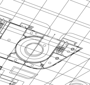 Mimari sanat konseptinde soyut çizgiler, minimum geometrik şekiller. 