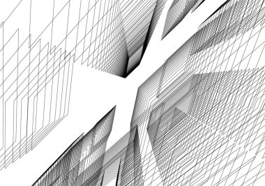 minimal geometrik şekiller, mimari çizgiler