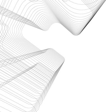 Mimari sanat konseptinde soyut çizgiler, minimum geometrik şekiller. 