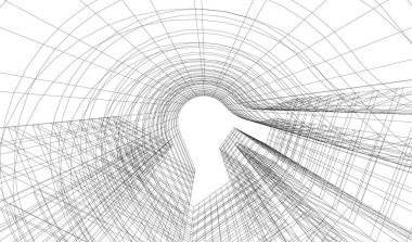 minimal geometrik şekiller, mimari çizgiler