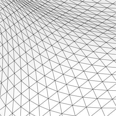 Mimari sanat konseptinde soyut çizgiler, minimum geometrik şekiller. 