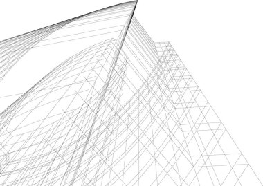 Mimari sanat konseptinde soyut çizgiler, minimum geometrik şekiller. 