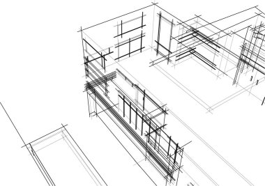 minimal geometrik şekiller, mimari çizgiler