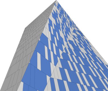 Mimari sanat konseptinde soyut çizgiler, minimum geometrik şekiller. 