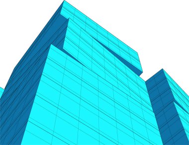 Mimari sanat konseptinde soyut çizgiler, minimum geometrik şekiller. 