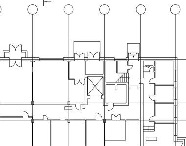 Mimari sanat konseptinde soyut çizgiler, minimum geometrik şekiller. 