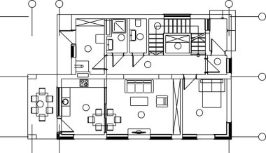 Mimari sanat konseptinde soyut çizgiler, minimum geometrik şekiller. 