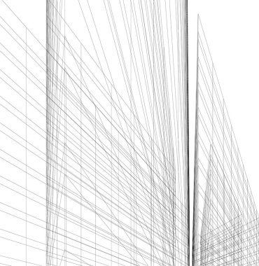 Mimari sanat konseptinde soyut çizgiler, minimum geometrik şekiller. 