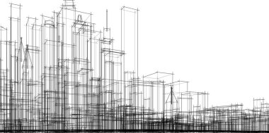 minimal geometrik şekiller, mimari çizgiler