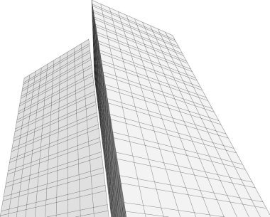 Mimari sanat konseptinde soyut çizgiler, minimum geometrik şekiller. 