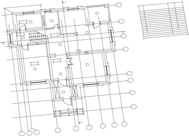 Arkaplanda mimari bina 3d illüstrasyon
