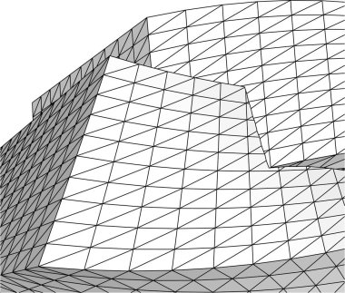 Mimari sanat konseptinde soyut çizgiler, minimum geometrik şekiller. 