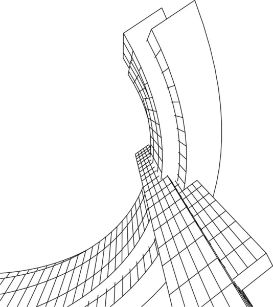 Formas Geométricas Mínimas Líneas Arquitectónicas — Vector de stock