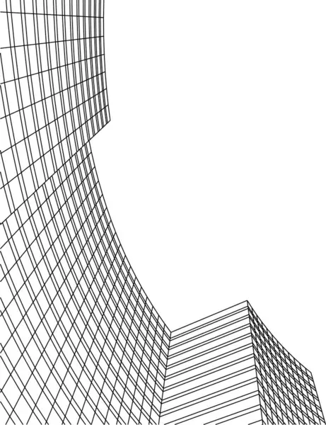 建築芸術の概念における抽象的な線や最小限の幾何学的形状 — ストックベクタ