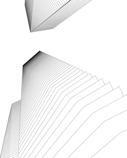 Formas Geométricas Mínimas Linhas Arquitetônicas —  Vetores de Stock