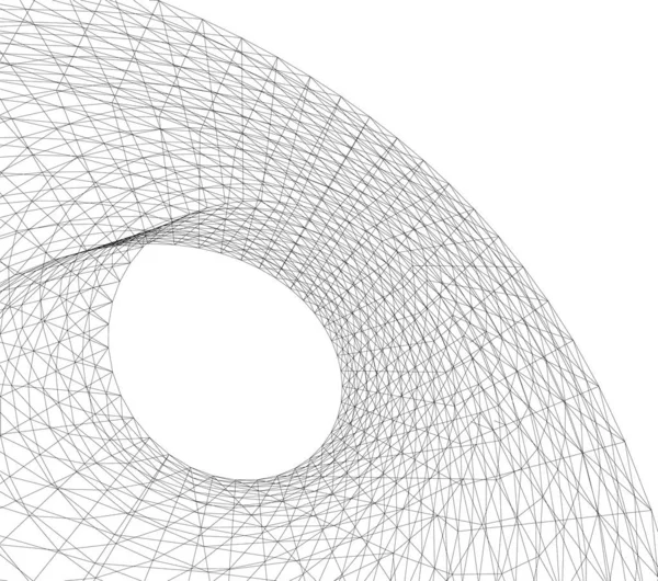 Linhas Abstratas Desenho Conceito Arte Arquitetônica Formas Geométricas Mínimas — Vetor de Stock