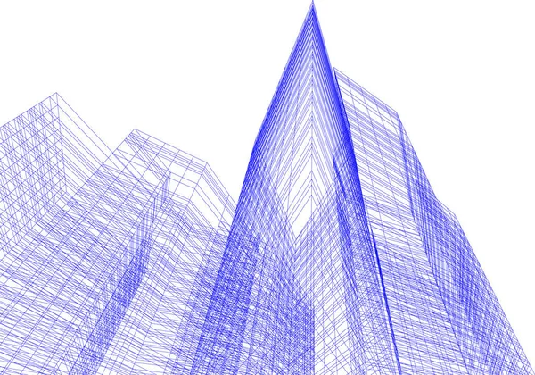 Formas Geométricas Mínimas Líneas Arquitectónicas — Vector de stock