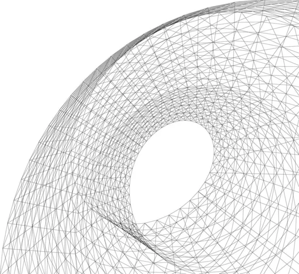 Abstrakte Zeichnungslinien Architektonischen Kunstkonzept Minimale Geometrische Formen — Stockvektor