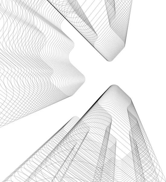 Minimale Geometrische Vormen Architectonische Lijnen — Stockvector