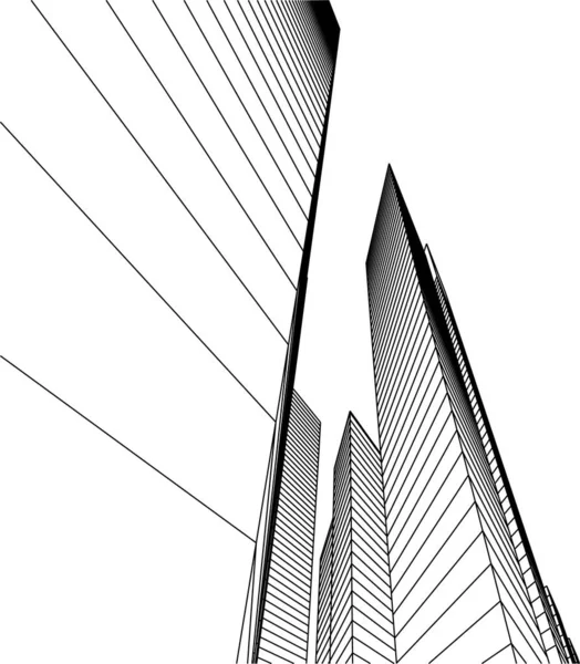 Formas Geométricas Mínimas Linhas Arquitetônicas —  Vetores de Stock