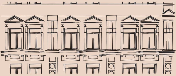 Formas Geométricas Mínimas Líneas Arquitectónicas — Vector de stock