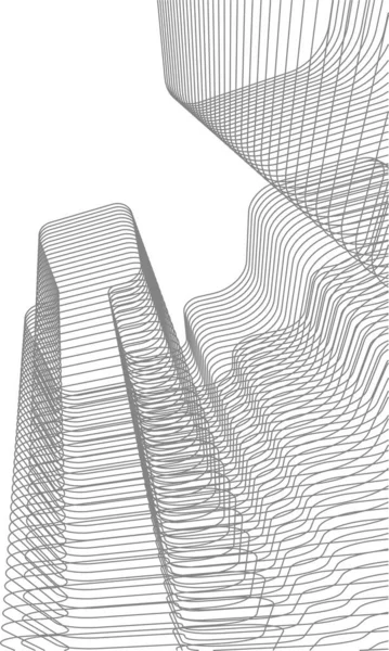 Minimální Geometrické Tvary Architektonické Linie — Stockový vektor