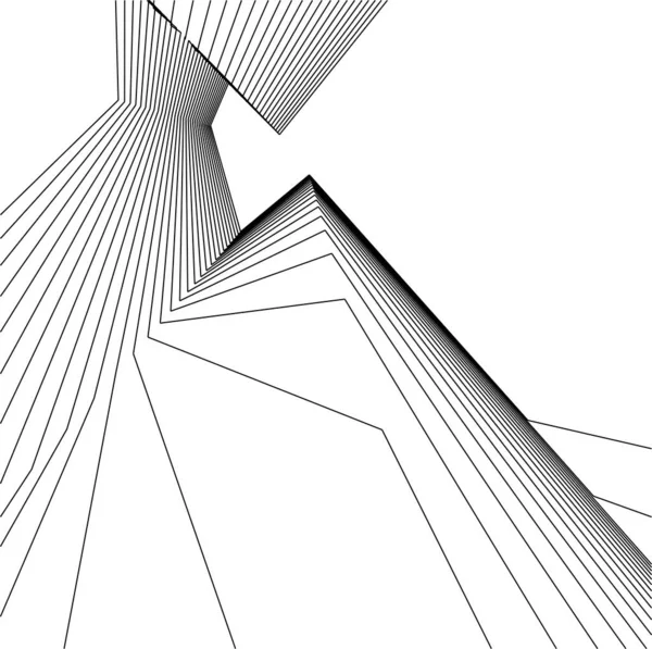 Minimale Geometrische Formen Architektonische Linien — Stockvektor