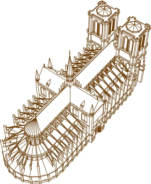 最小几何形状 建筑线 — 图库矢量图片