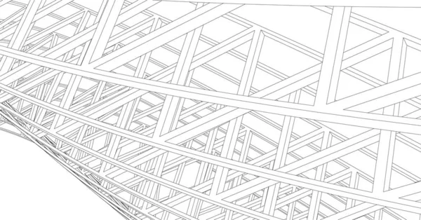 Formas Geométricas Mínimas Linhas Arquitetônicas — Vetor de Stock