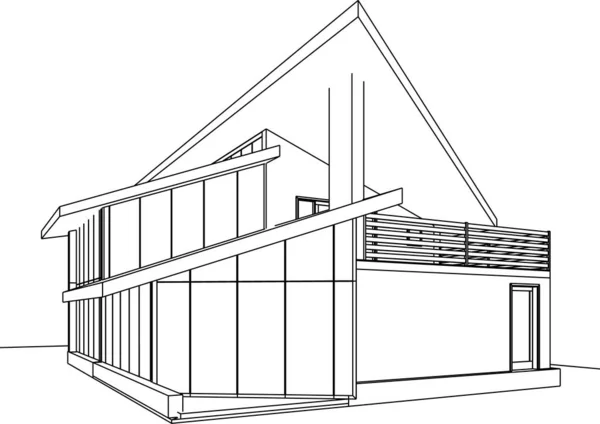 Formas Geométricas Mínimas Líneas Arquitectónicas — Archivo Imágenes Vectoriales