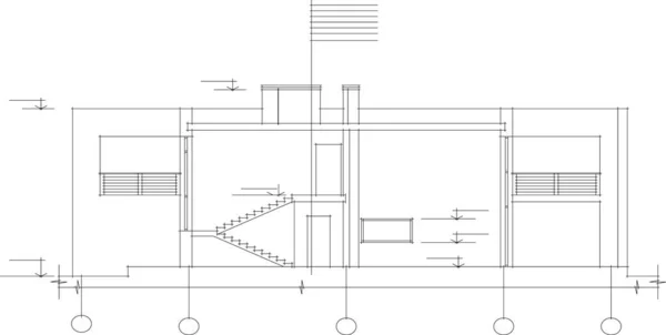 Lignes Dessin Abstraites Dans Concept Art Architectural Formes Géométriques Minimales — Image vectorielle