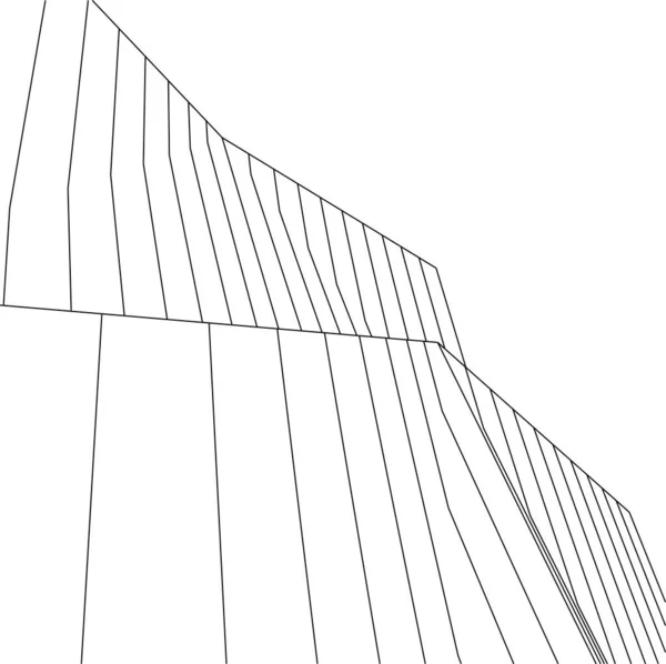 Formas Geométricas Mínimas Linhas Arquitetônicas — Vetor de Stock