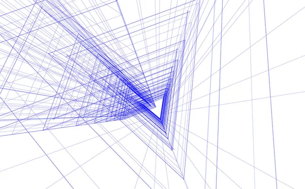 Formas Geométricas Mínimas Linhas Arquitetônicas —  Vetores de Stock