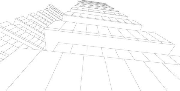 Мінімальні Геометричні Форми Архітектурні Лінії — стоковий вектор
