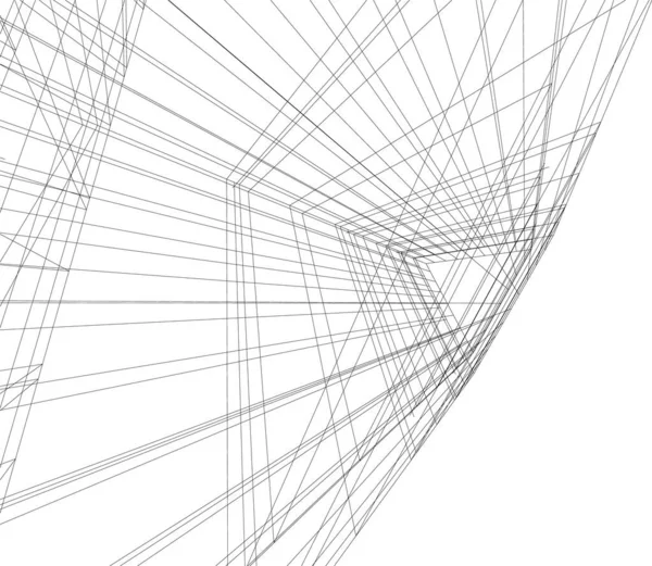 Formas Geométricas Mínimas Líneas Arquitectónicas — Vector de stock