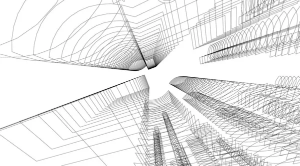 Formas Geométricas Mínimas Linhas Arquitetônicas —  Vetores de Stock