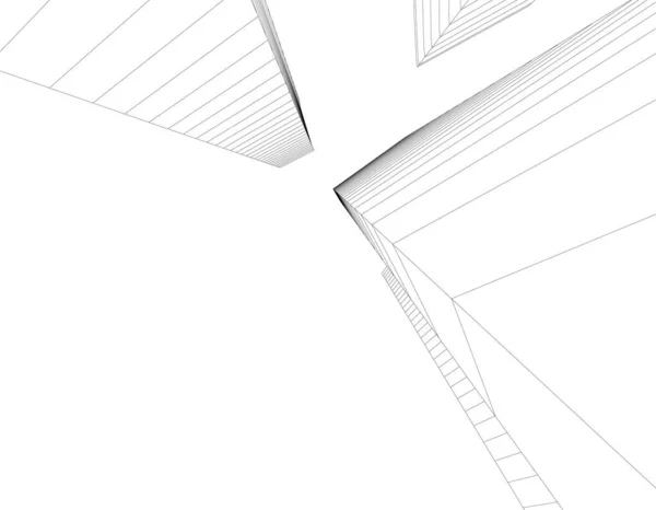 Minimale Geometrische Formen Architektonische Linien — Stockvektor