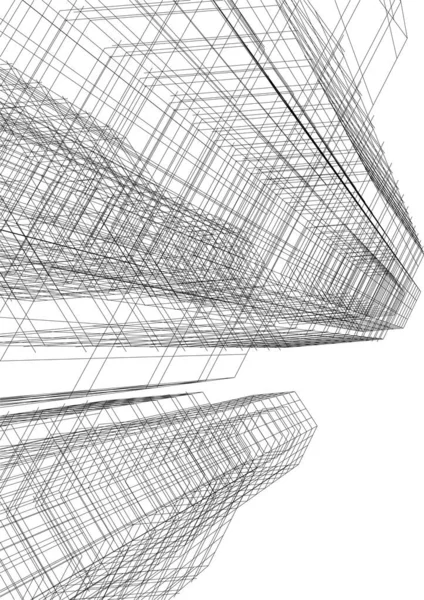 Formas Geométricas Mínimas Linhas Arquitetônicas — Vetor de Stock