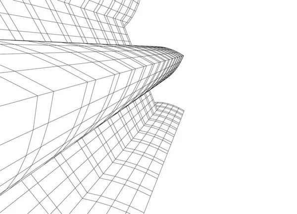 最小几何形状 建筑线 — 图库矢量图片