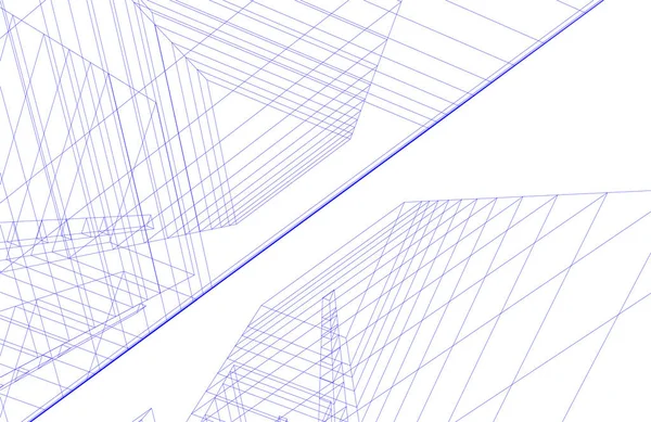 Minimala Geometriska Former Arkitektoniska Linjer — Stock vektor