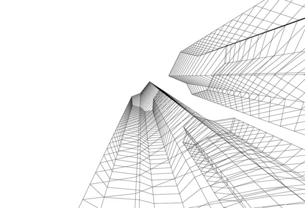 Formas Geométricas Mínimas Linhas Arquitetônicas — Vetor de Stock