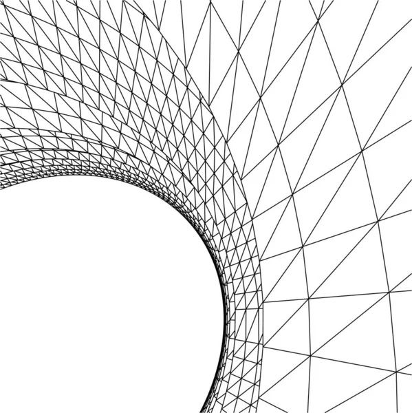 Abstrakta Teckningslinjer Arkitektonisk Konst Koncept Minimala Geometriska Former — Stock vektor