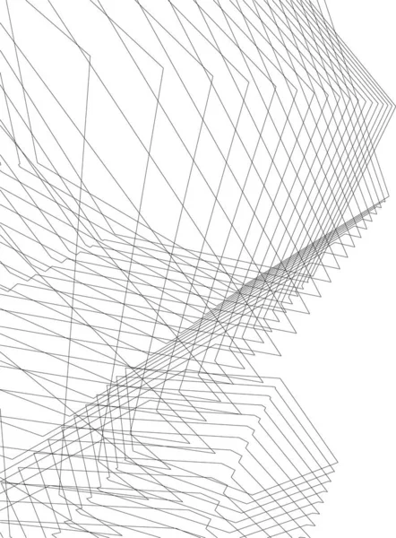 Minimale Geometrische Vormen Architectonische Lijnen — Stockvector