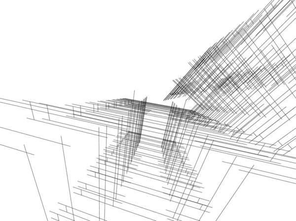 Forme Geometriche Minimali Linee Architettoniche — Vettoriale Stock