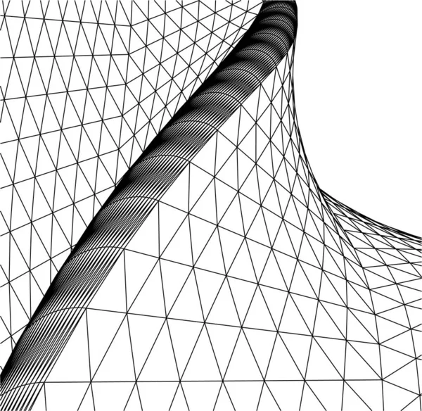 Linhas Abstratas Desenho Conceito Arte Arquitetônica Formas Geométricas Mínimas — Vetor de Stock