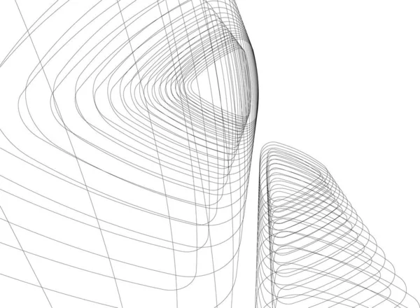 Formas Geométricas Mínimas Líneas Arquitectónicas — Vector de stock